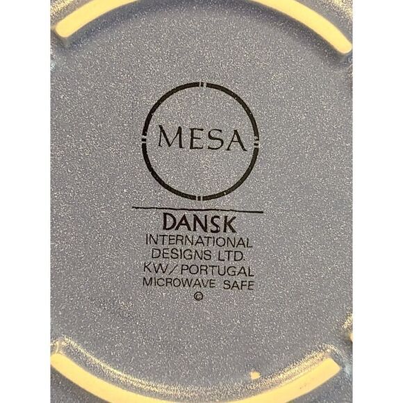 Dansk Mesa Sky Blue Large Round 13" Chop Plate Serving Platter Stoneware VTG EUC - Picture 6 of 6